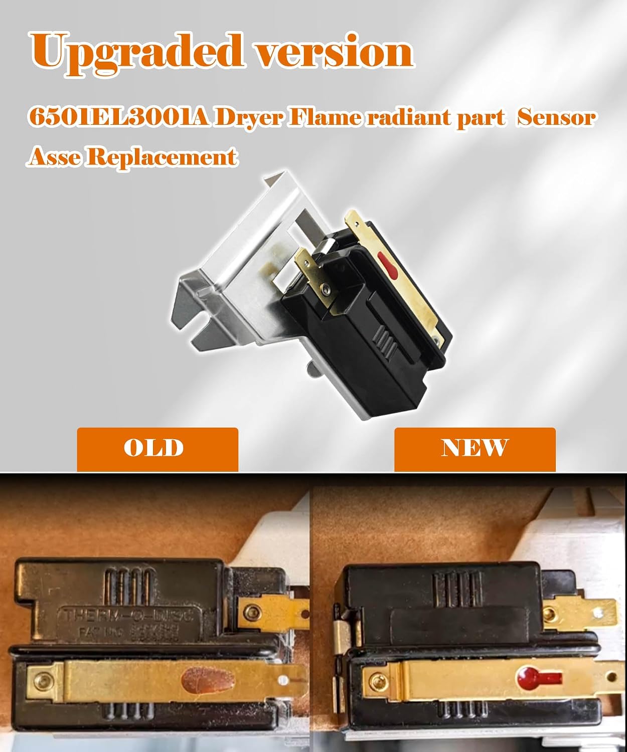 6501EL3001A Gas Dryer Flame Sensor Assembly Fits for LG 6501EL3001A 6501EL3001B Clothes Dryer
