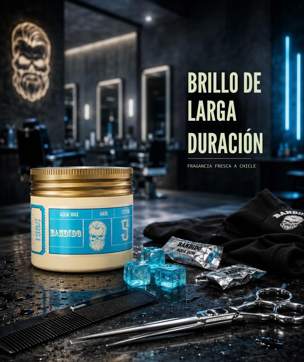 Bandido Aqua Wax Nr. 5 - Cera para el cabello, azul 125ml