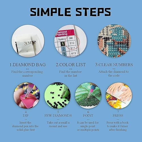 Miniatura 8 de CYNART Paquete de 6 kits de pintura de diamantes de paisaje para adultos y principiantes, kits de arte de diamantes de fama mundial para adultos,