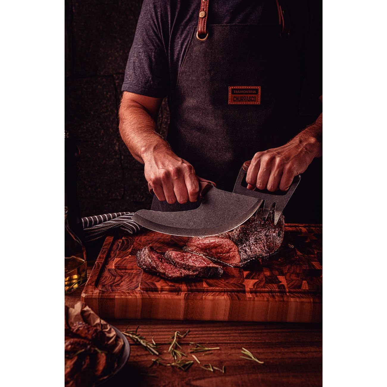 TRAMONTINA(トラモンティーナ) シェラスコ　丸ステーキ鉄板セット シュラスコ 角ステーキ鉄板セット - tramontina