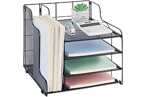 Desk Organizers and Accessories, 4-tier Paper Letter Tray Organizer