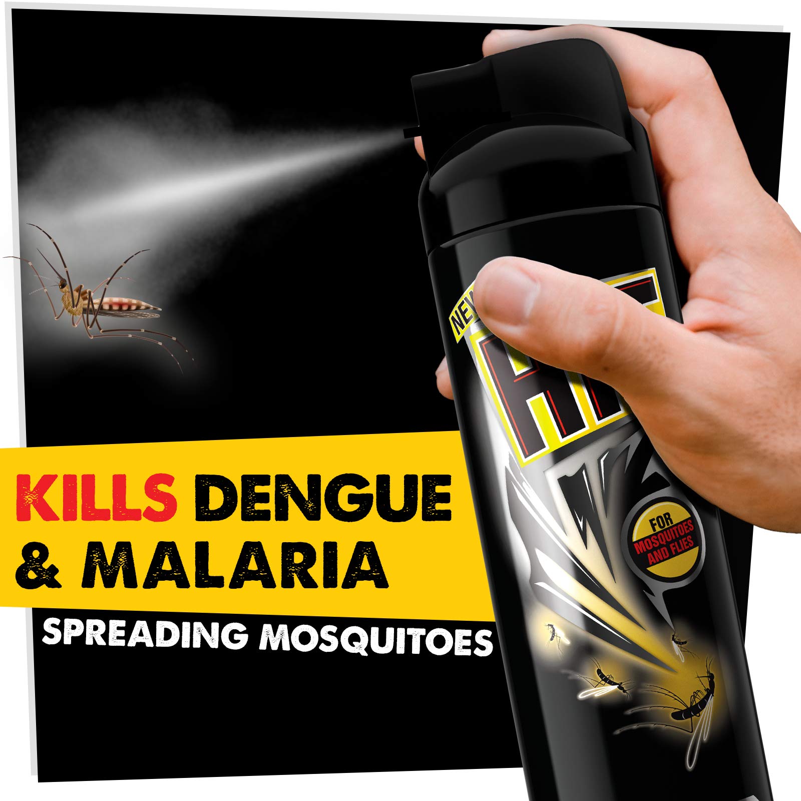 HIT Spray Flying Insect Killer, (400ml) Mosquito & Fly Killer Spray