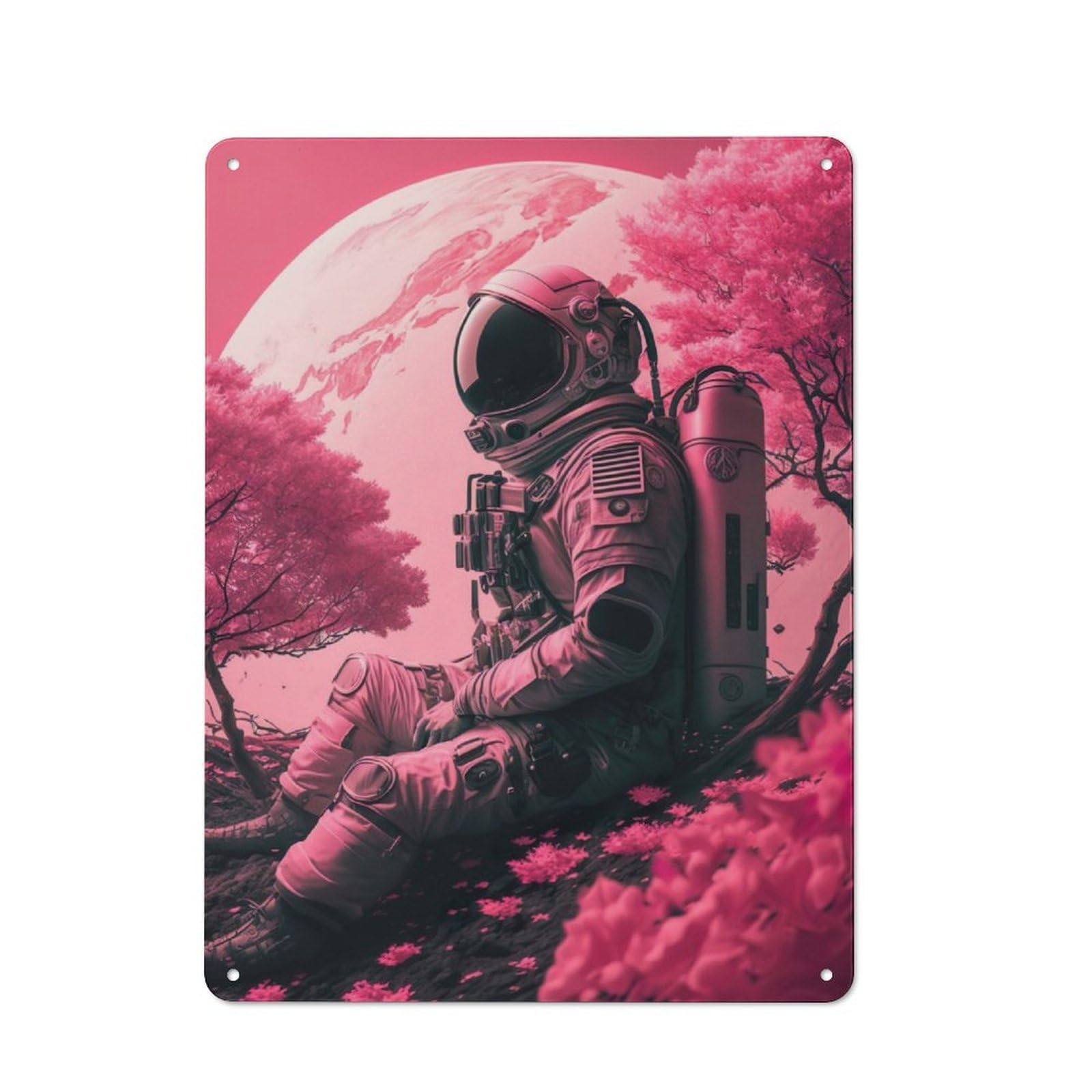 Celestial Explorer Metal Wall Plaque 40x30cm, Classic Retro Room Decor for Bedroom, Office, Home Bar Or Dining Room