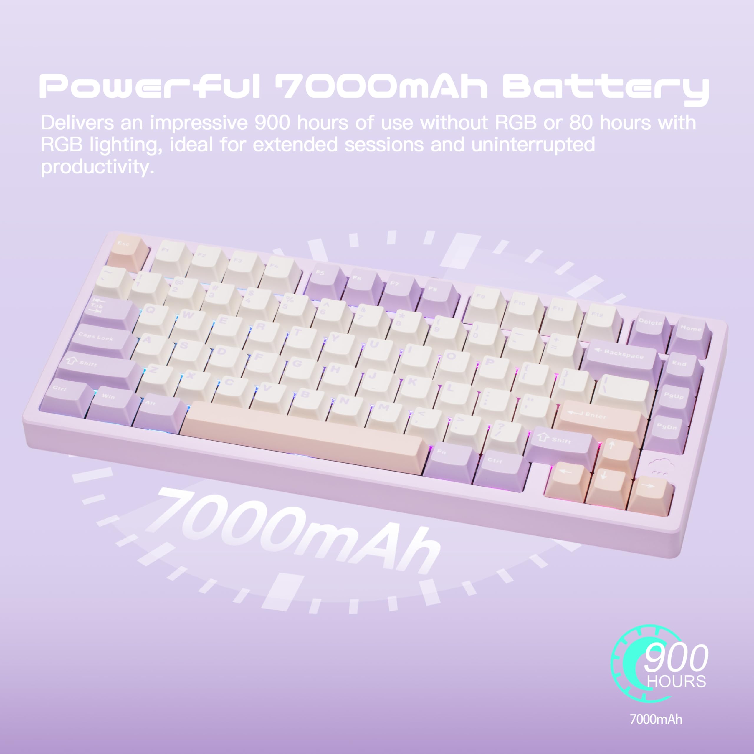 CutiePcs WOBKEY Rainy 75 Mechanical Aluminum Keyboard Cocoa Switch