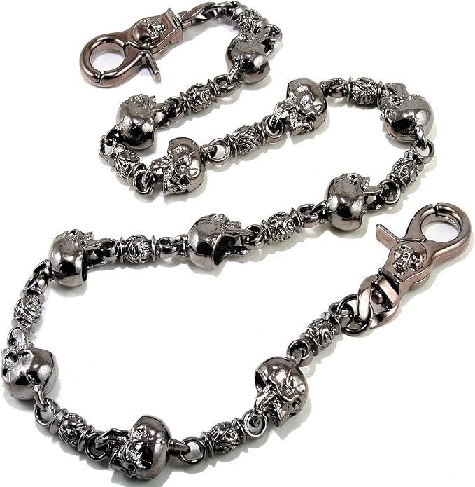 Skull Chain Necklace Terraria Skeleton Wallet Chain - Punk Biker