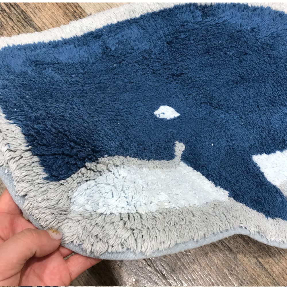 Tappetino Da Bagno Antiscivolo Per Bambini | Motivo Balena | Gomma Resistente | 75x35 Cm - Foto 4