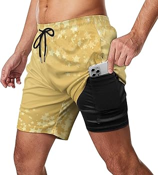 Amazon.co.jp: [WAIKUB] 金ゴールド星メンズ 水着 みずぎ ショート