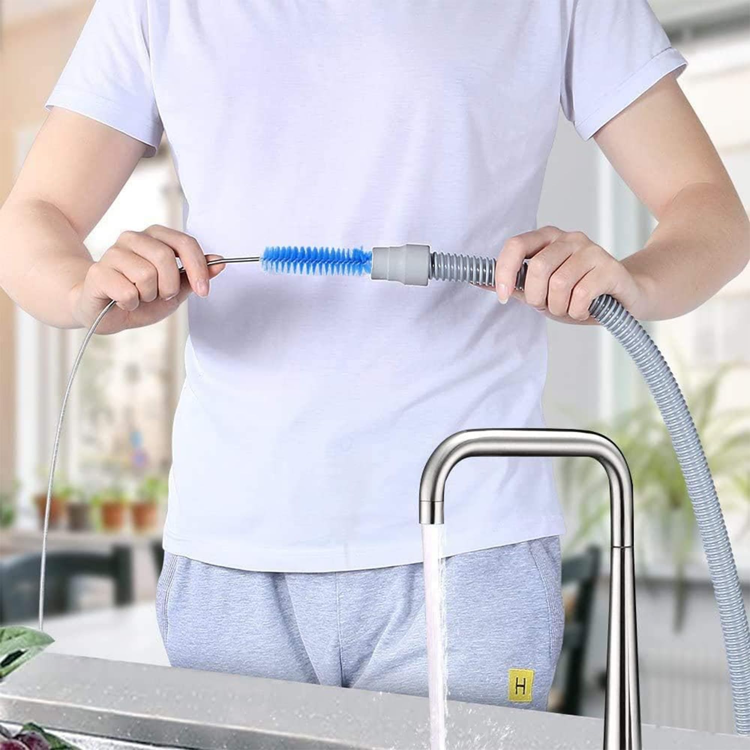 Diámetro del cepillo: 15 mm, 19 mm, cepillo de limpieza de tubo CPAP, adecuado para la mayoría de tipos de manguera CPAP (azul)