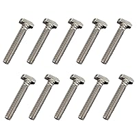 Vista 8 de Perno de ranura en T de acero inoxidable M8x16mm 304 Serie 40 Perfil de aluminio en forma de T Tornillo de 0.701 in Tamaño de la cabeza