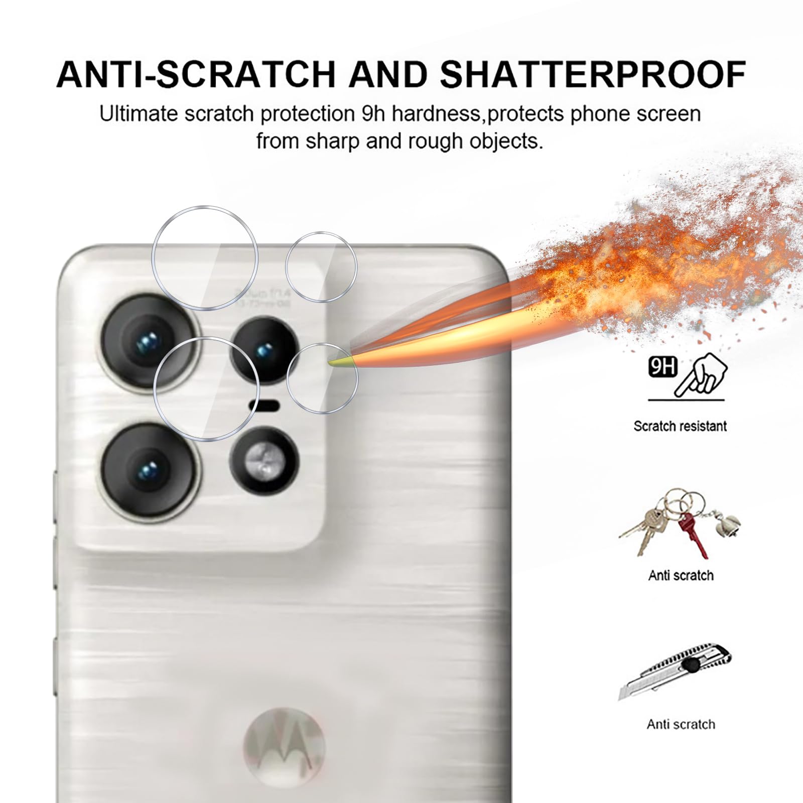 YKNIUFLY Protecteur D'écran En Verre Trempé Pour Motorola Moto E14