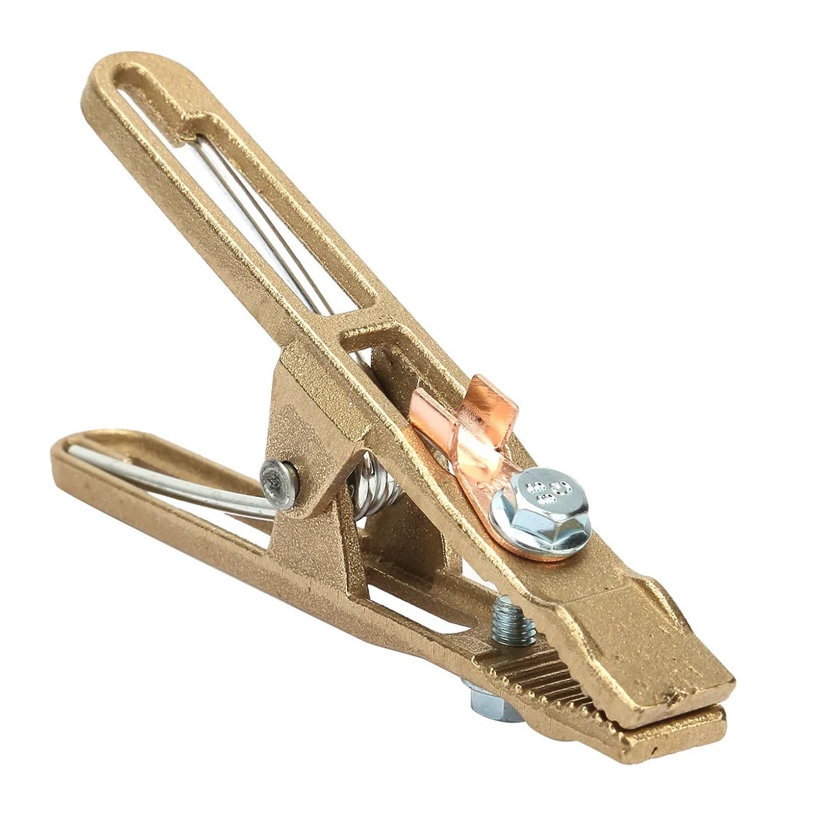 Pinza massa per saldatrice Morsetto di terra for saldatura a terra a forma di 1 pezzo for macchina 260/300/500A Clip materiale in ottone(500A)