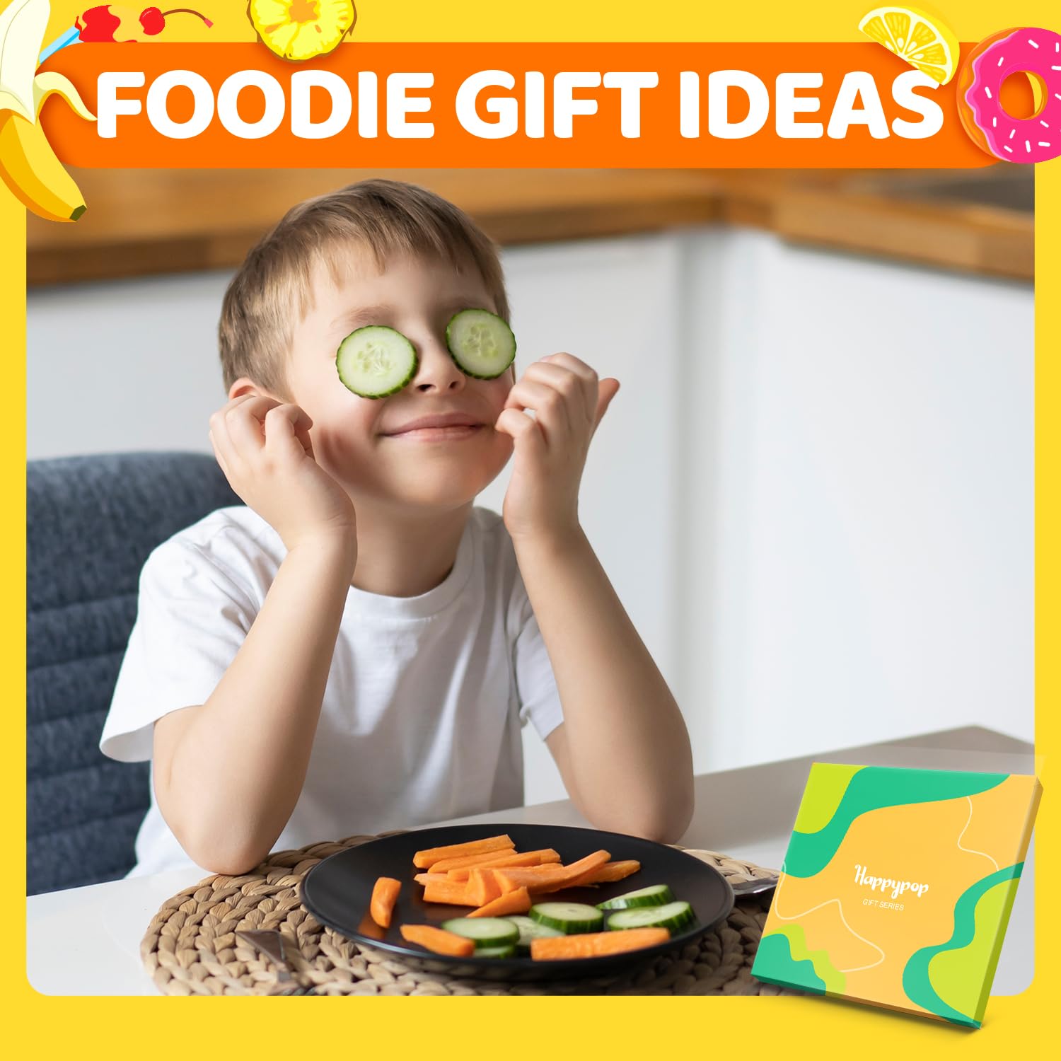 HAPPYPOP Food Socks for Kids - Hot Dog Ramen Gifts for Boys Girls, Taco Popcorn Socks