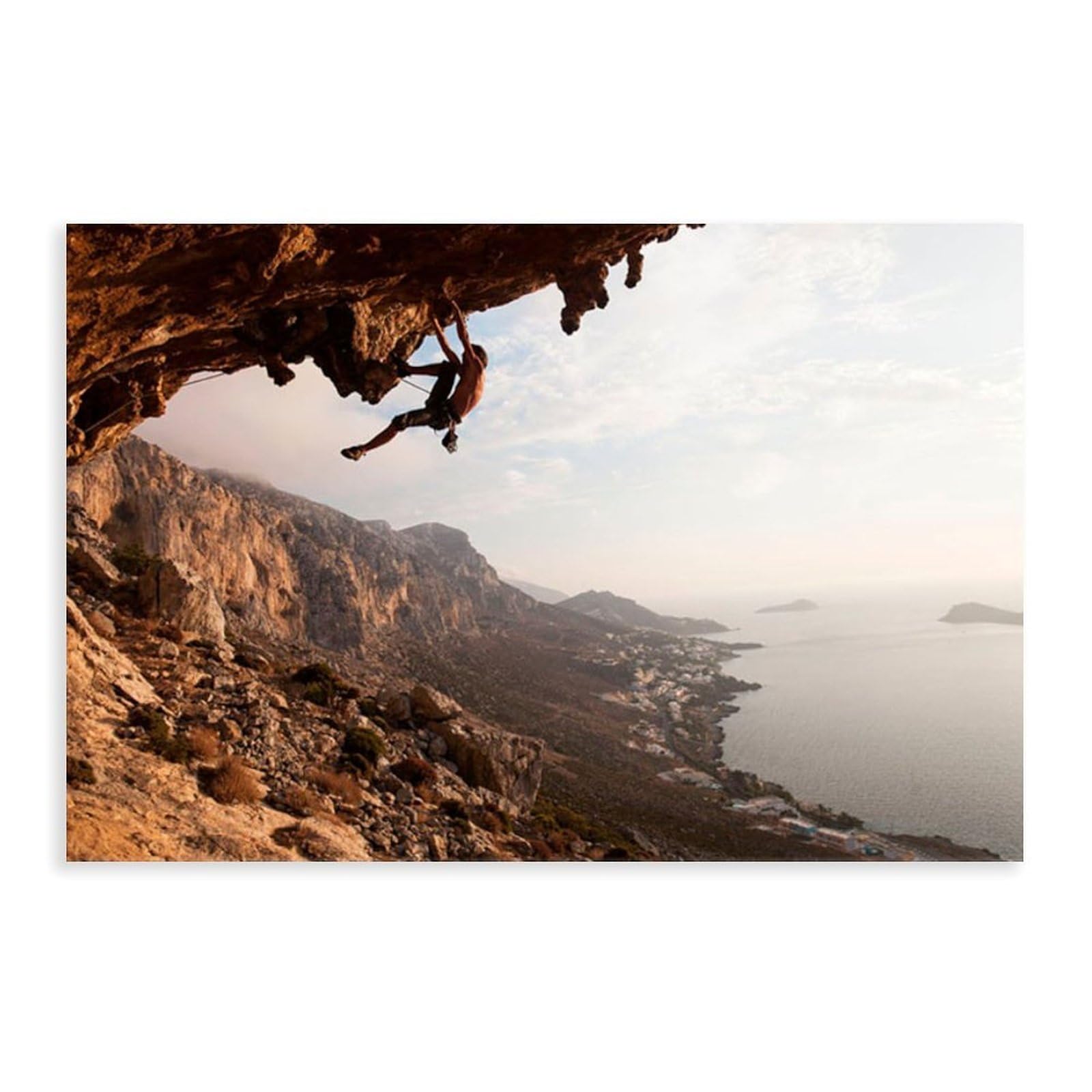 Extremer Leinwanddruck, Klettersport-Poster, Leinwandposter, Schlafzimmer, Dekoration, Landschaft, Büro, Raumdekoration, Geschenk, 61 x 91,4 cm (L x B)