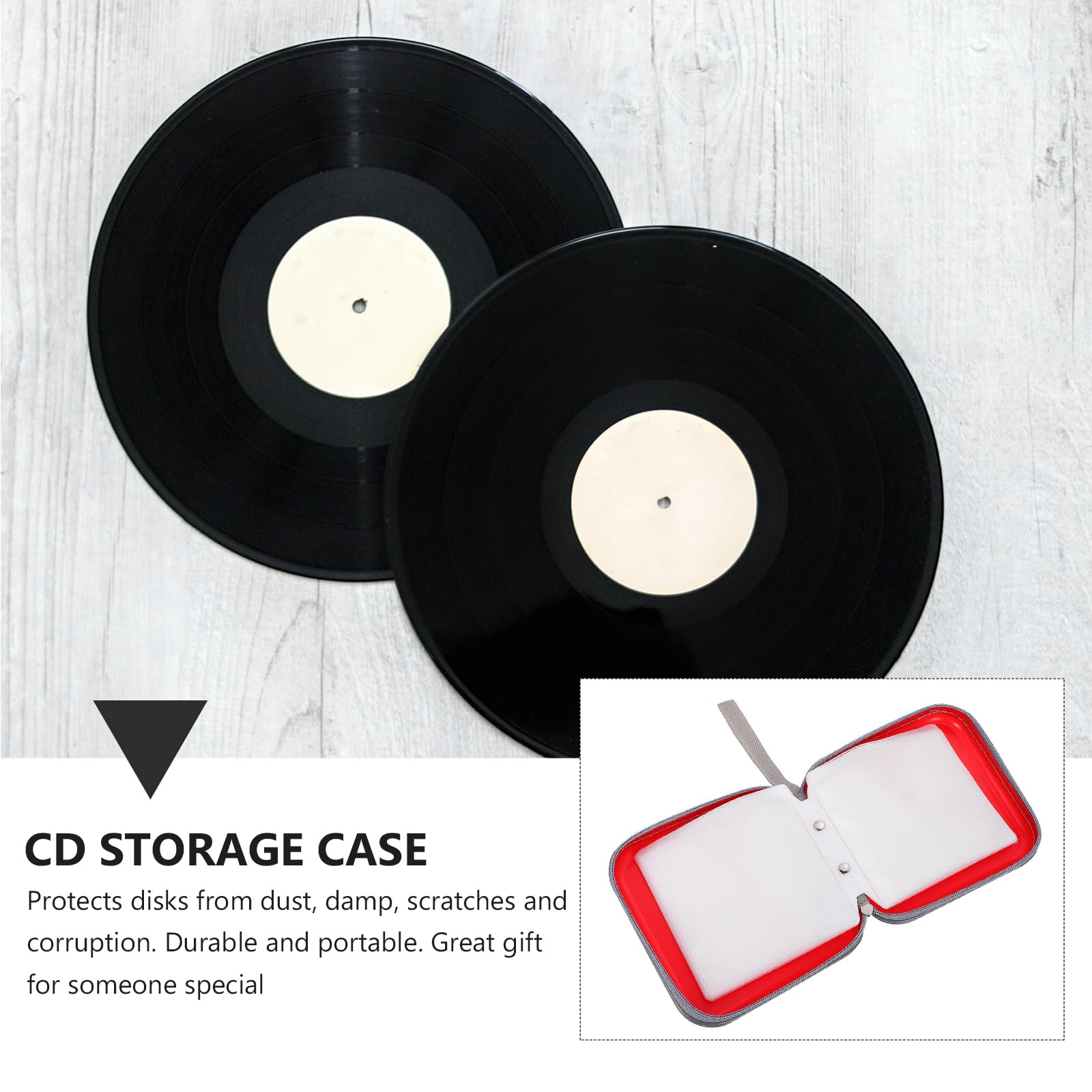 SUPVOX 40 De CD Organisateur De Support De DVD Pochette DVD Portefeuille Étui CD DVD Cas Vcd Livret D'album Porte-Disque Portable Éva - Pochette CD Auto Plastique Boîte De Support