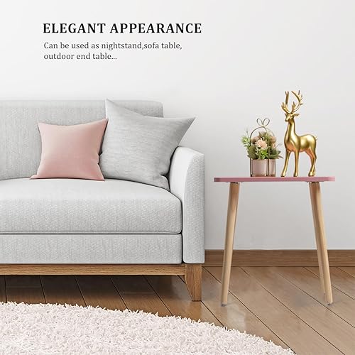 Miniatura 77 de FORAOFUR Mesa auxiliar, pequeña mesa auxiliar decorativa para sala de estar, dormitorio, balcón, oficina, mesita de noche moderna, decoración del