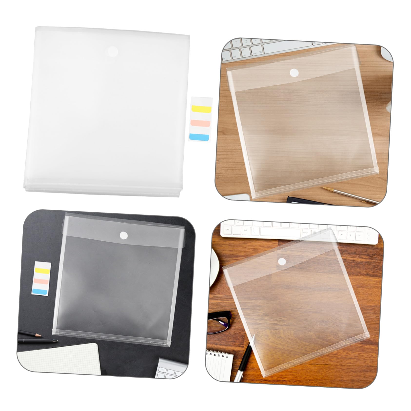 Plastikowe teczki na dokumenty z pokrywką i zamknięciem, wszechstronny papier do scrapbookingu, przechowywania przedmiotów rękodzielniczych i ochrony dokumentów, idealne do użytku domowego, biurowego