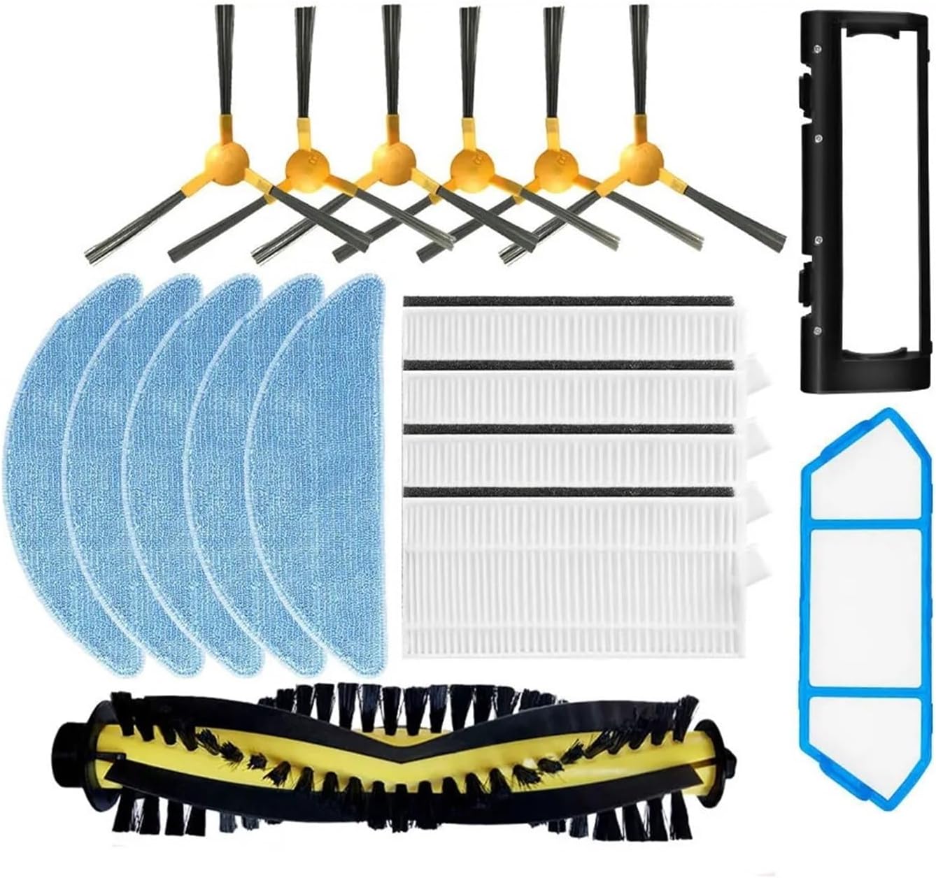 EtliN Compatible with Neatsvor X500 X520 X600 Pro/Tesvor X500 T8 S6 / Ikhos Create NetBot S15 Robot Vacuum Hepa Filter Mop Main Brush Spare Part (Color : Set 3)