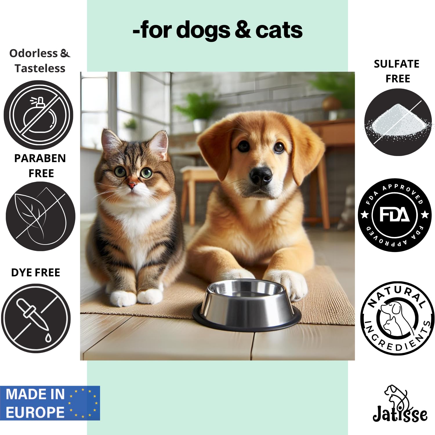 Cats and Dogs Water Additive for Oral and Dental Care: Eliminate Bad Dog Breath and Cat Bad Breath - Dog Breath Freshener - Fights Tartar & Plaque - Just Add to Water! (1.69 fl oz) - image 4