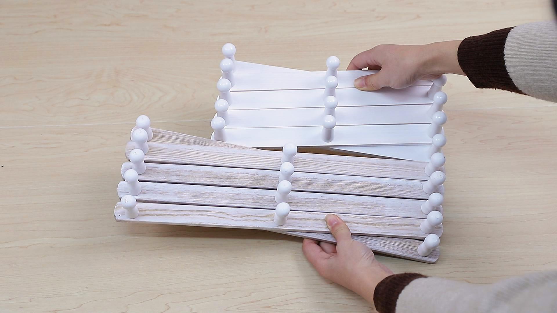 Amazon.com: Qiannhee Accordion Wall Hanger,Wooden Expandable Coat