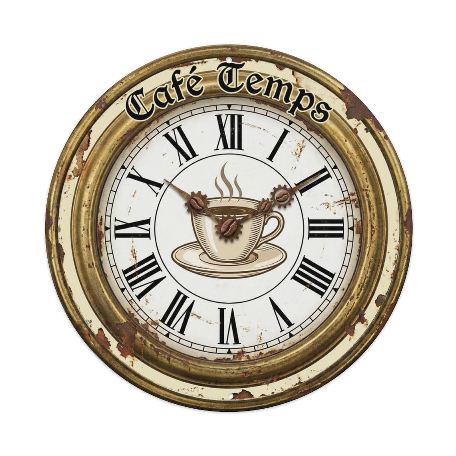 Pocket Watch Mancave Cafe Metal Tin Sign Plaque Wall Decor for Cafe, Club, Garden Round Metal Poster 8x8Inch