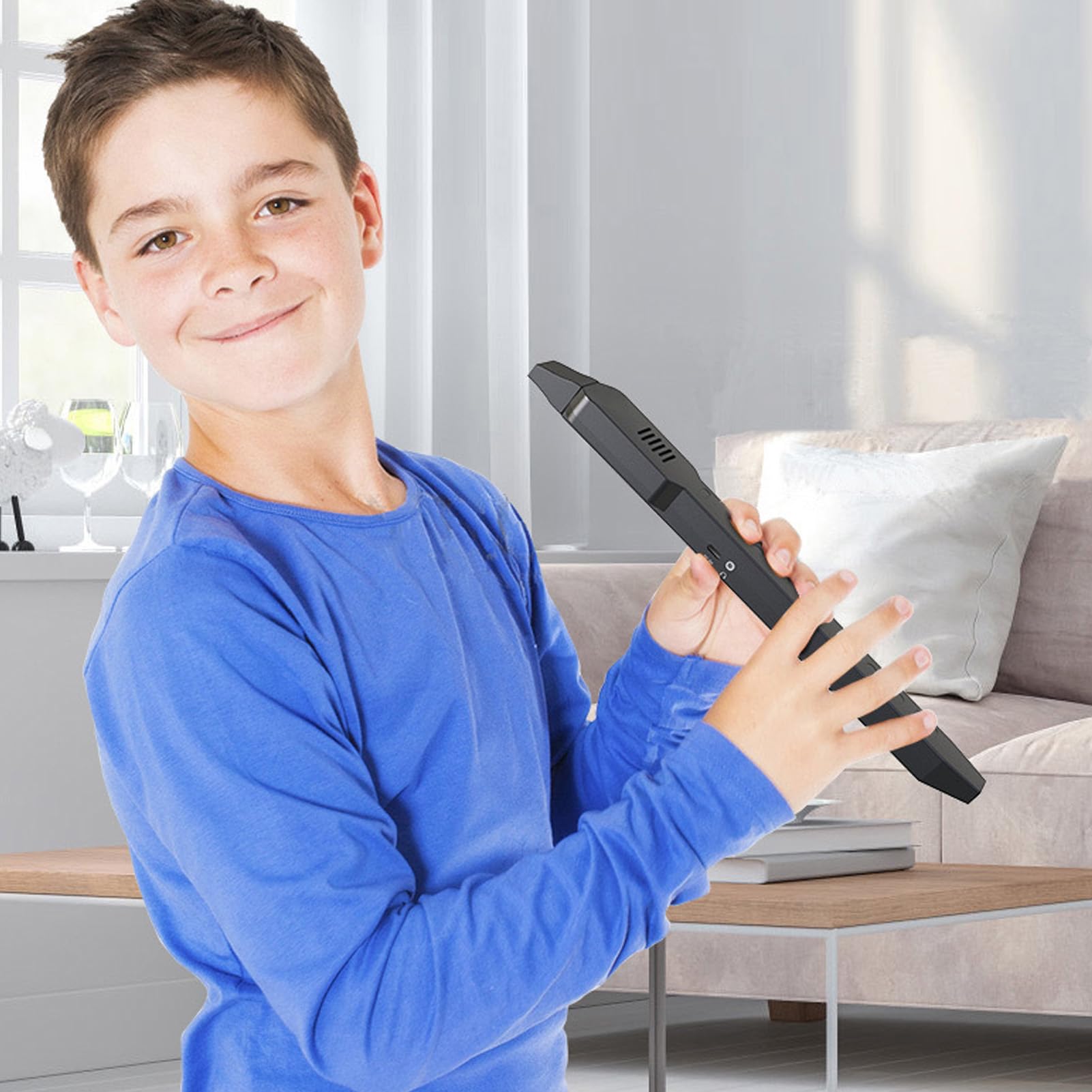Jeffergarden Sassofono Digitale, Strumento a Fiato Elettronico ABS con Connessione MIDI a 10 Toni e 3 Livelli di sensibilità Al Soffio per Musicisti Professionisti e Principianti