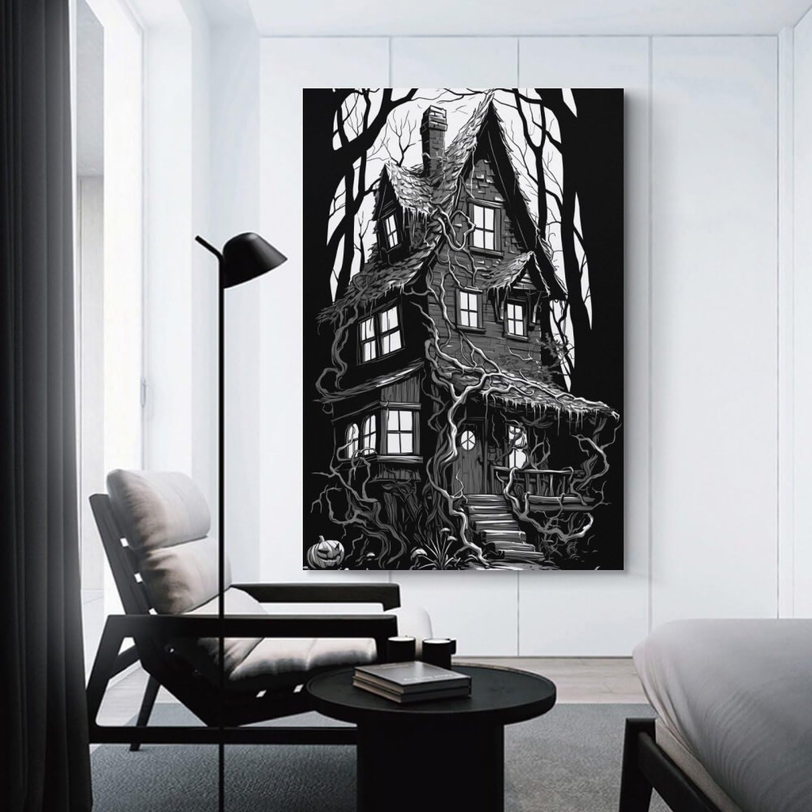 Amazon.com: Vintage Wall Art, Halloween Horror House, Weird