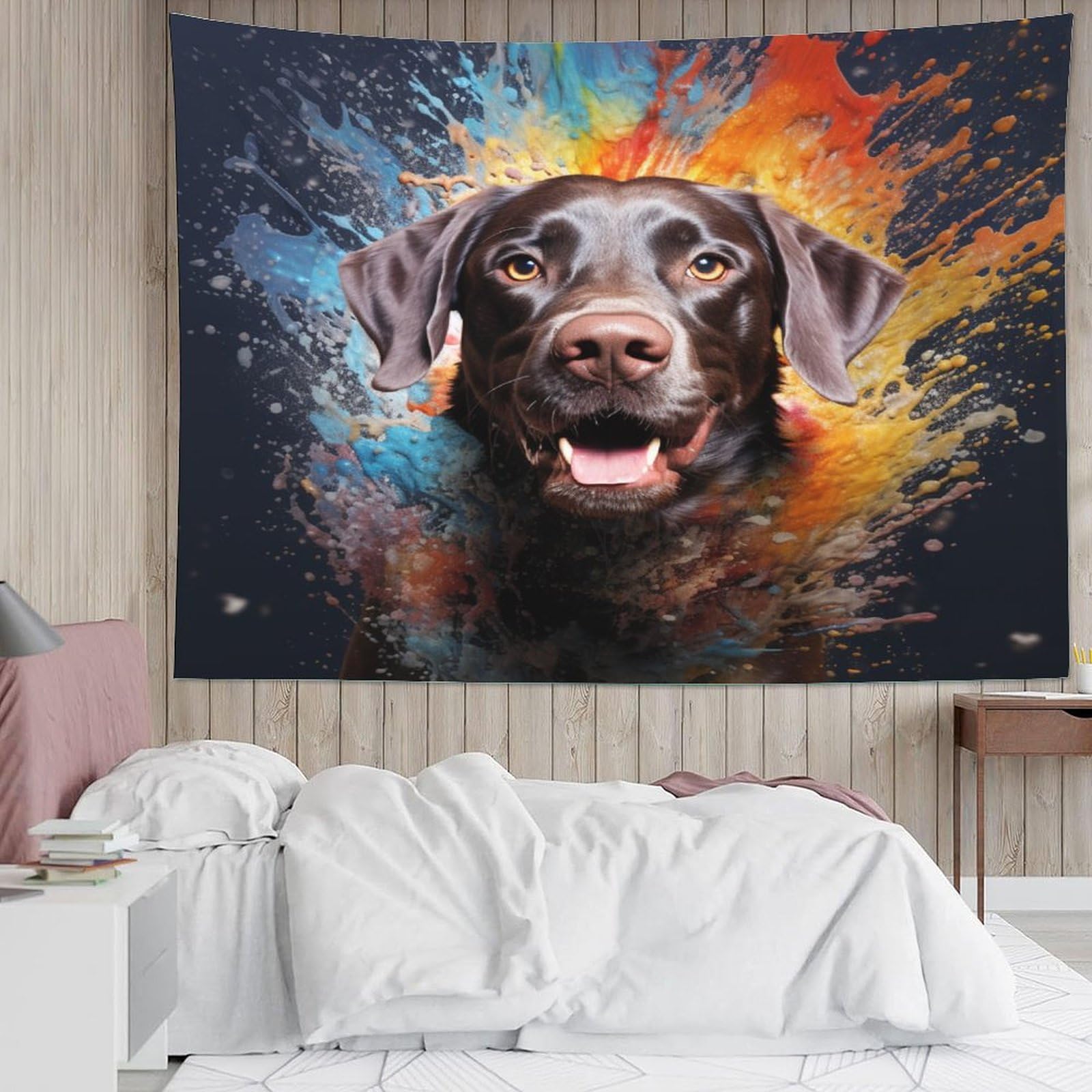 VFKLZCNYR Dog Stampa 3D Arazzo Da Parete Poster Ornamento