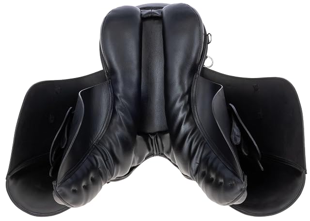 Foto 4 de 6 de Covalliero Juego de silla de montar, poni, negro, 16 pulgadas, ancho de la silla 29,5 cm