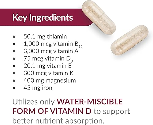 Miniatura 6 de Bariatric Advantage Ultra Multi con hierro, multivitamínico diario de alta potencia para pacientes de cirugía bariátrica con 22 vitaminas y