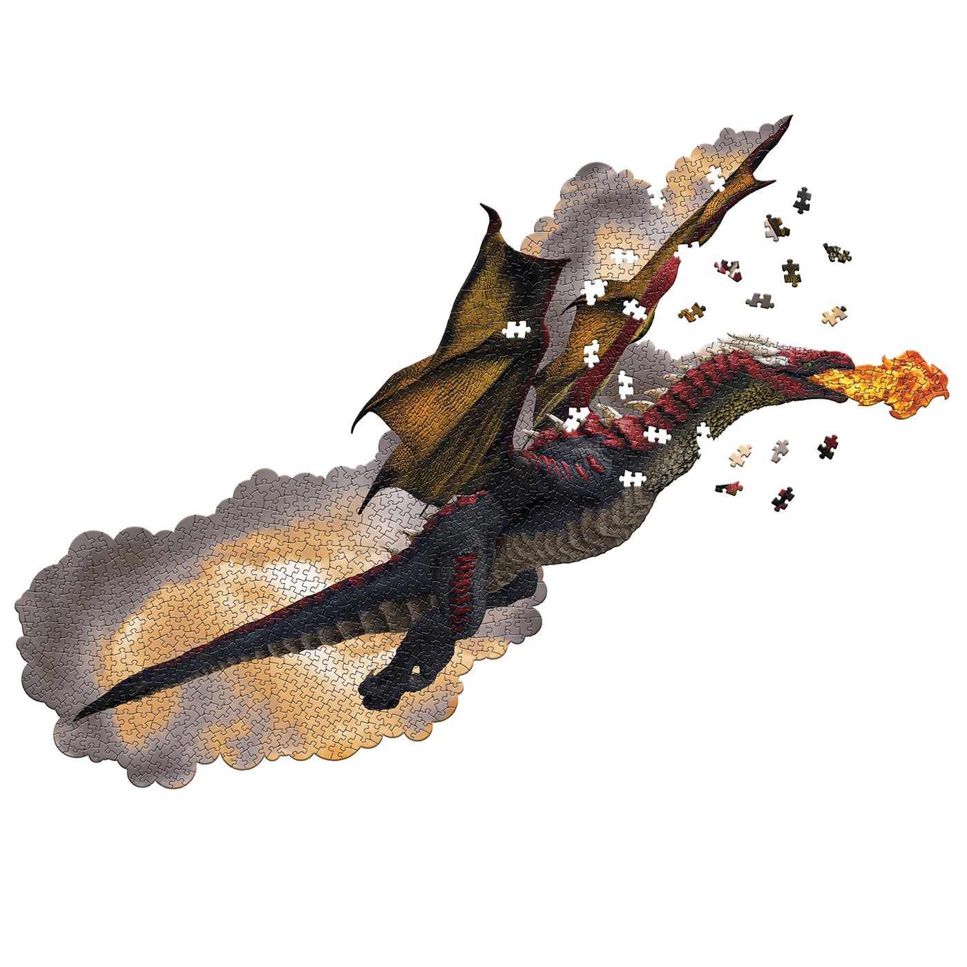 Madd Capp Animal Shaped 1000 Piece Jigsaw Puzzle - I Am Zebra, Tiger or Dragon Shaped Jigsaw For Ages 12+ Years (Dragon)