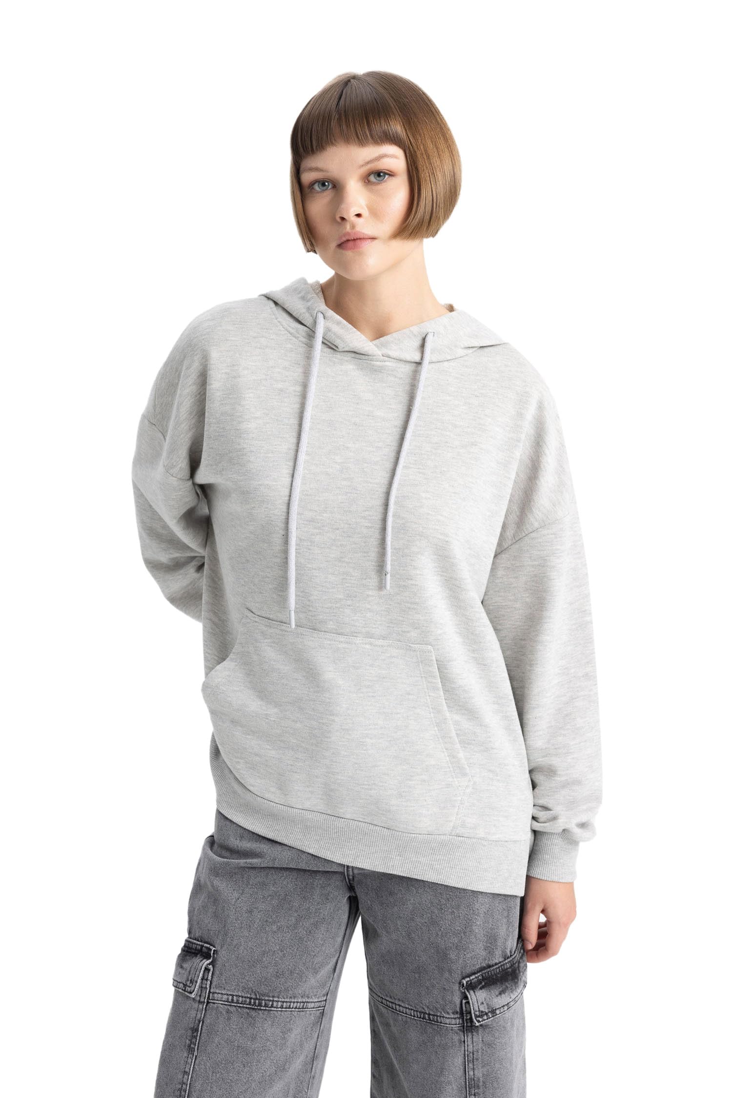 Oversize Geniş Kalıp Kapüşonlu Sweatshirt