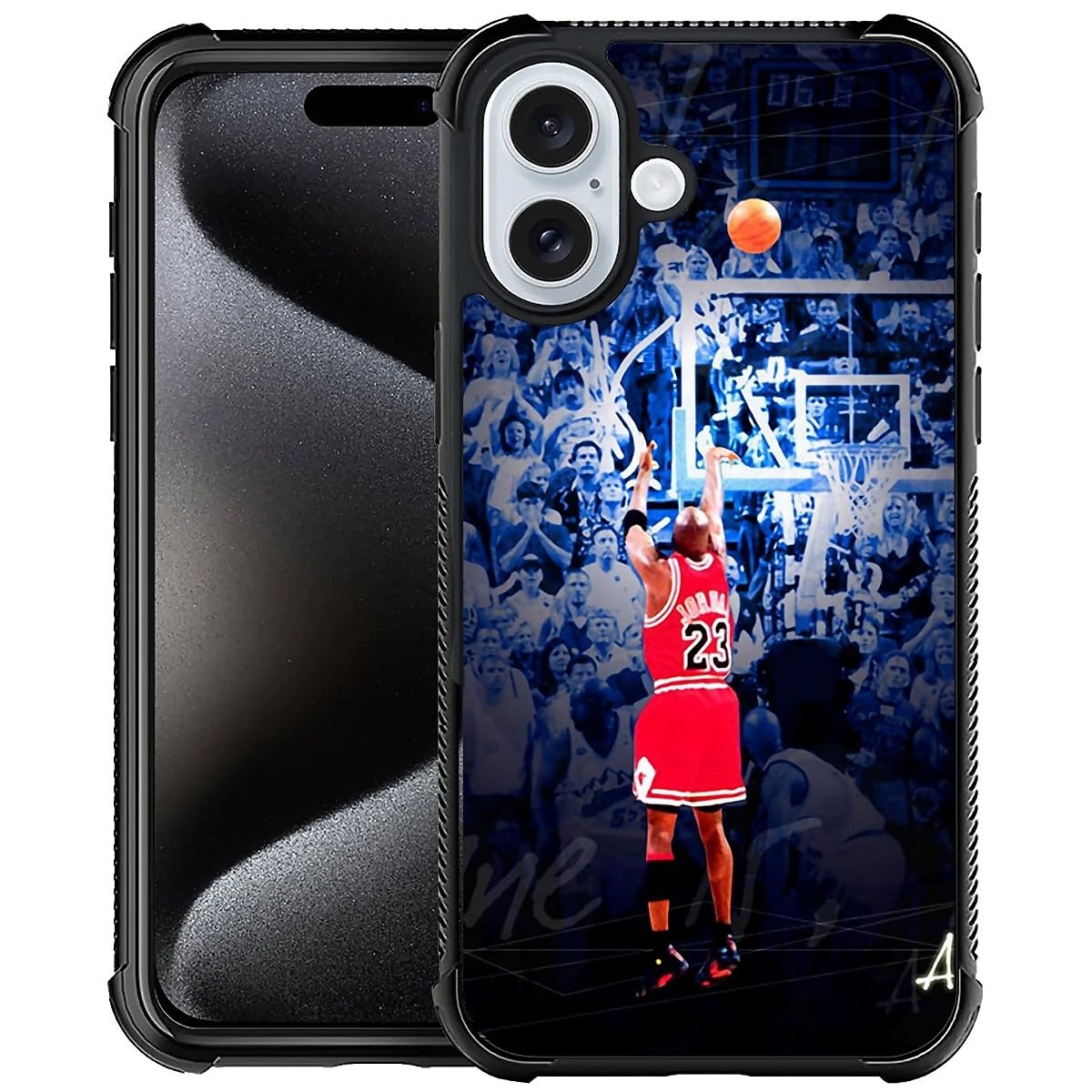 Compatible with iPhone 16 Case,Basketball Player 39 Pattern Soft TPU Bumper Desgin,Anti-Scratch Shockproof Case for iPhone 16