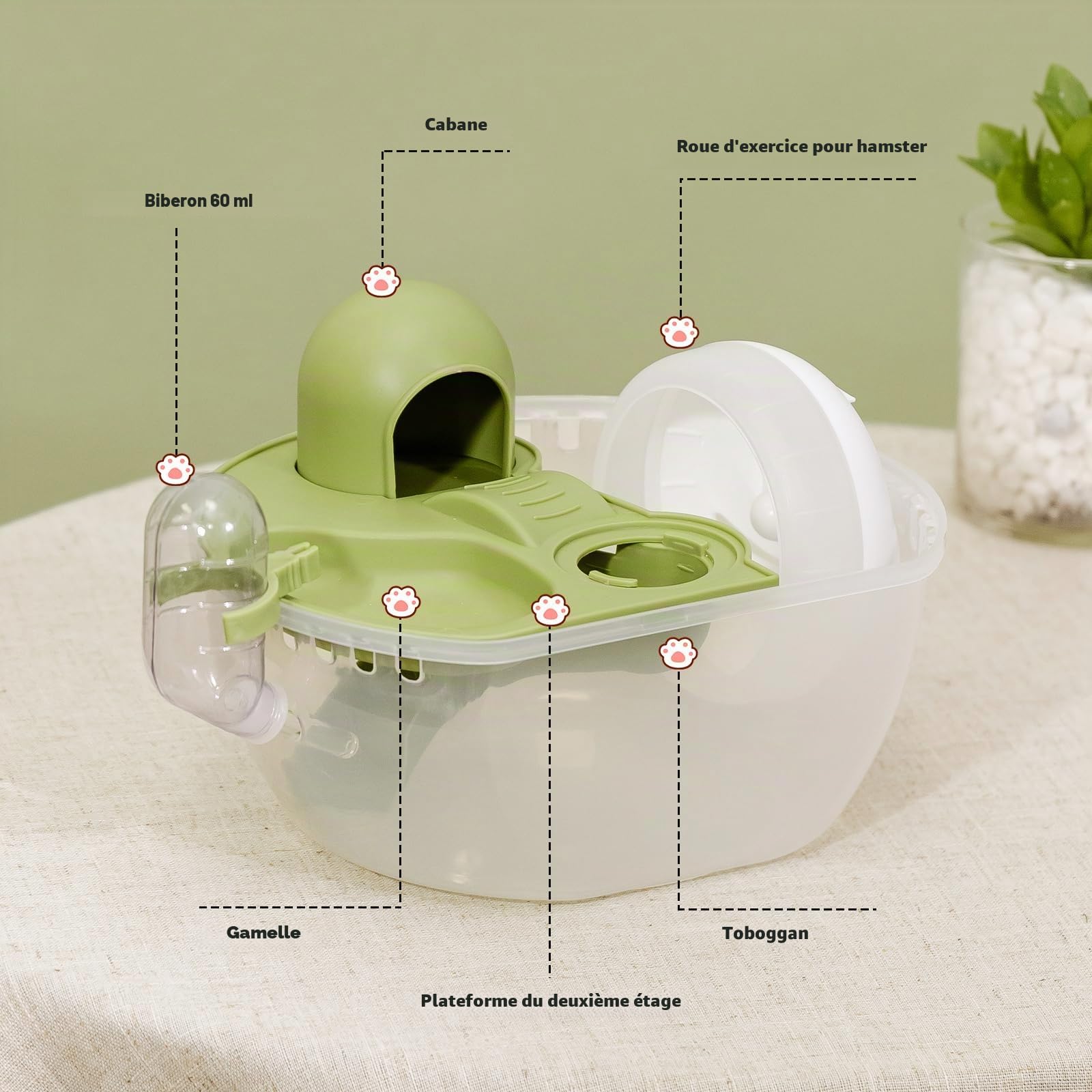 Nobleza - Cage transporteur portable pour petits animaux, cage ventilée (27 x 20,5 x 17 cm)