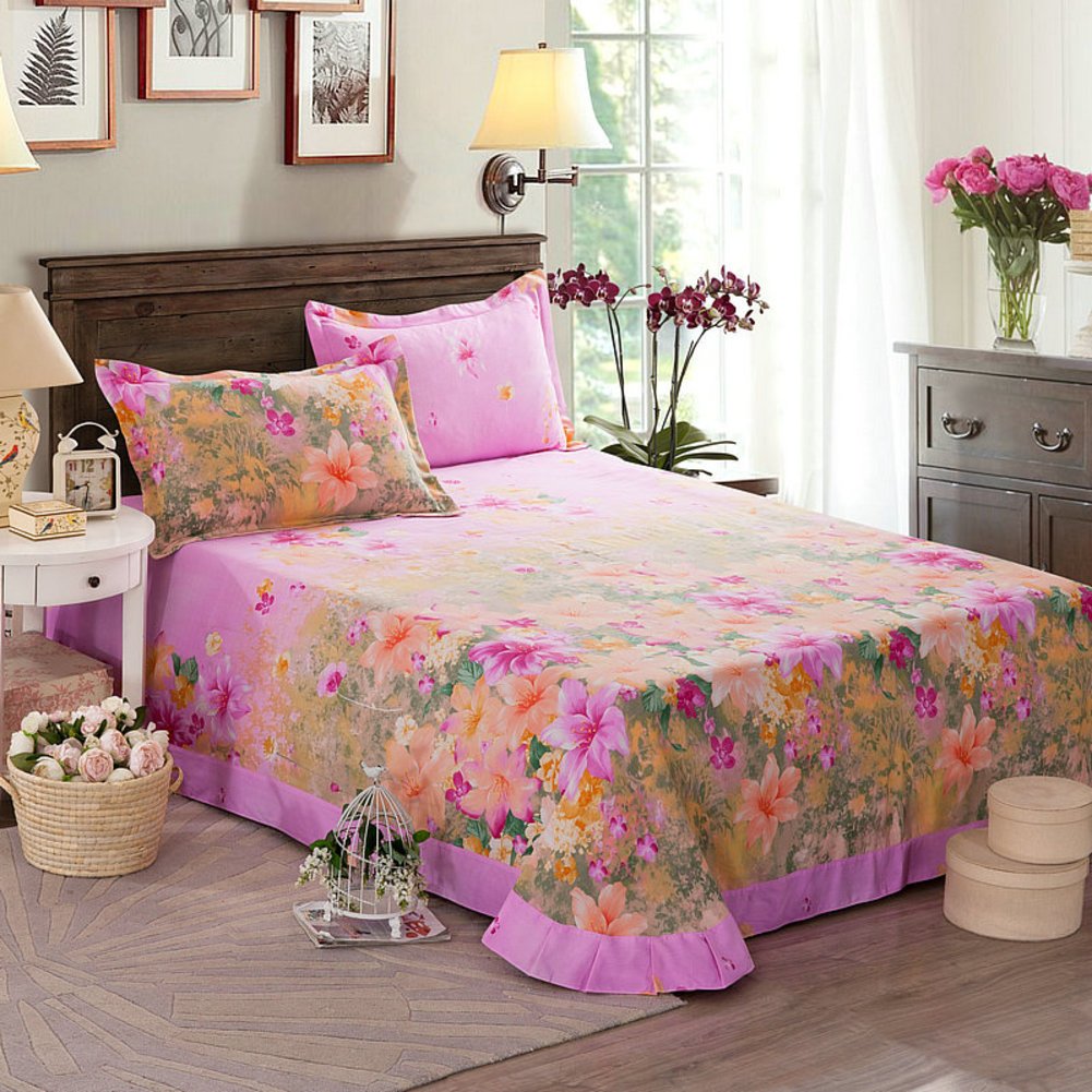 Draps en coton rembourré 270x245cm haut de gamme à structure matelassée unique