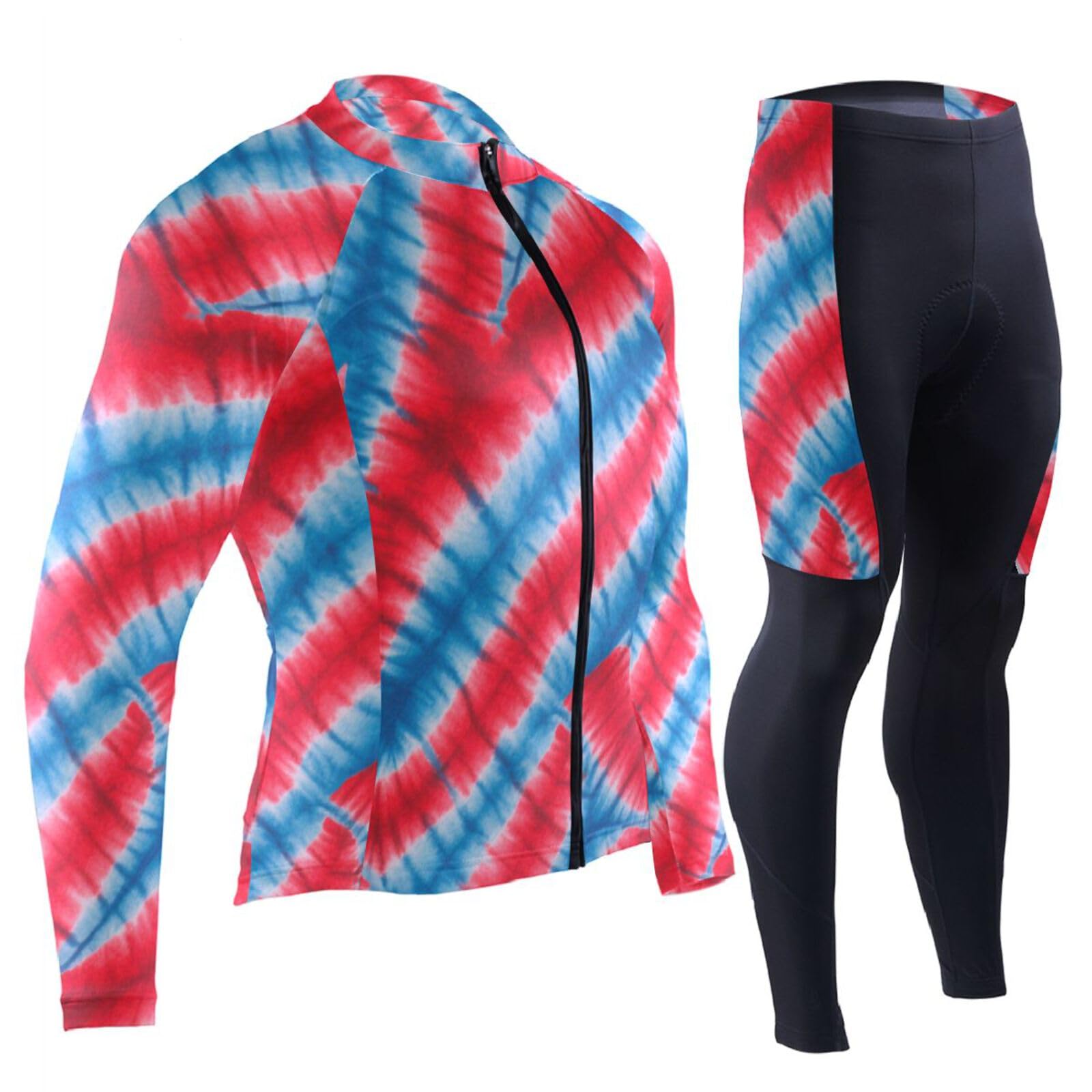 Kaltwetter-Radtrikot mit Taschen, atmungsaktiv, für Herren, 3D-gepolstert