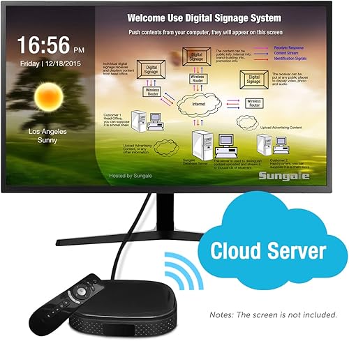 Miniatura 2 de Sungale Caja de visualización de señalización digital KWS759 Promueva la oficina, bar, restaurante, hotel, negocio Actualice el contenido digital de