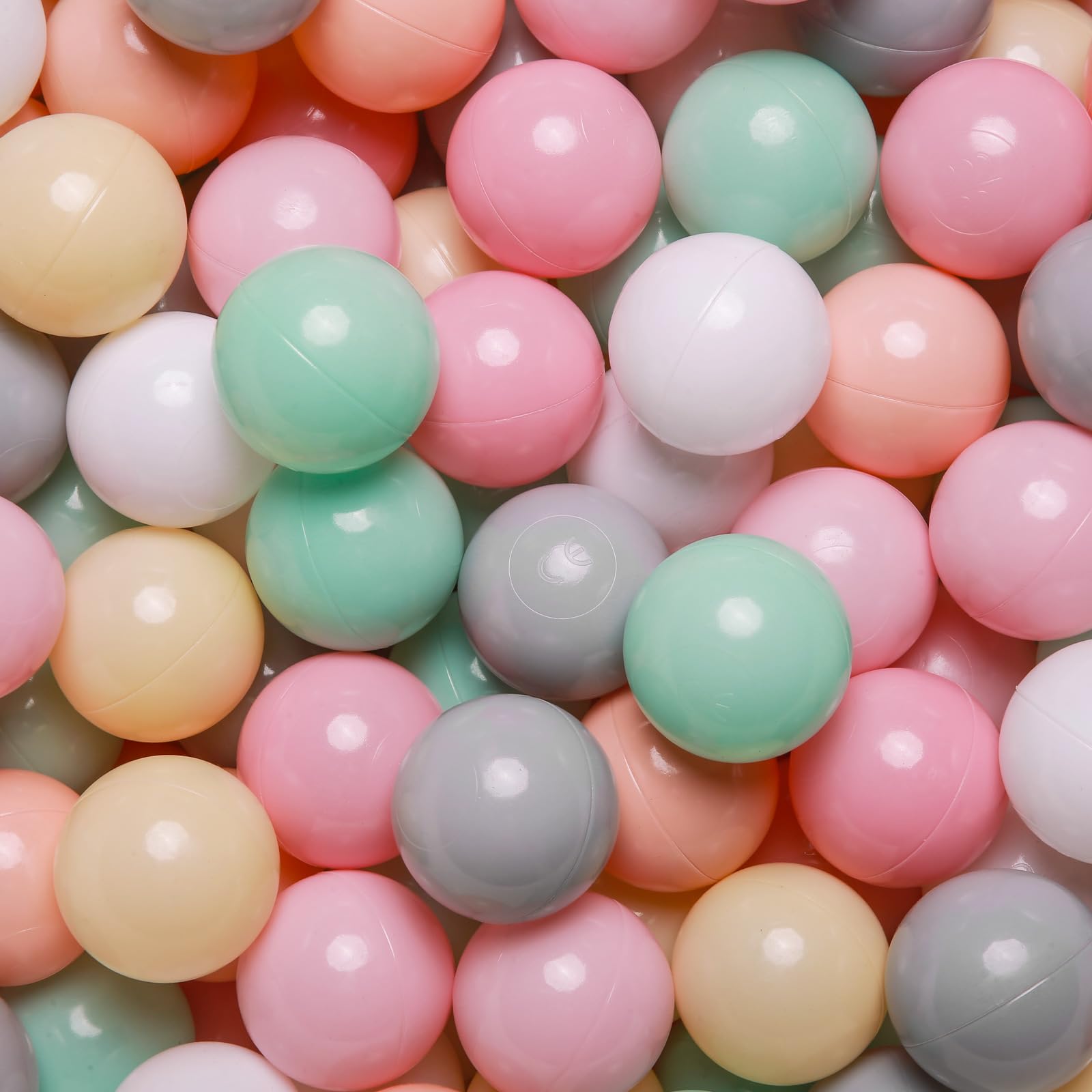 GOGOSO Balls for Ball Pit - Plastic Ball for Toddlers 1-3, Baby Kids Ball Pool Decoration 50 100 200 300 500 1000 (6 Colors, 500 Balls)