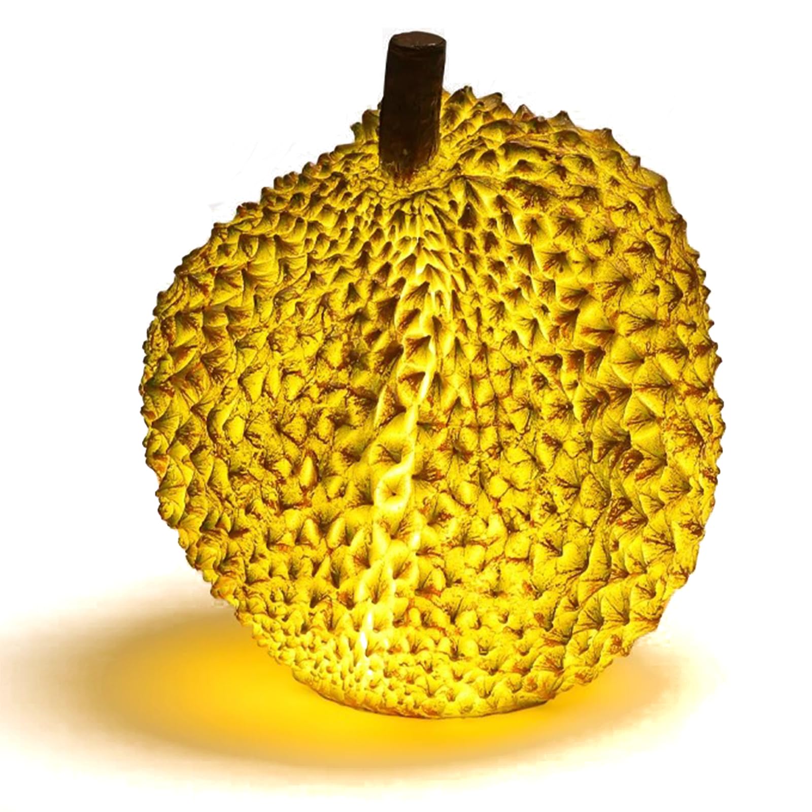 Lampes solaires LED paysagères à couleur unique 3000K en forme de veilleuse durian jaune