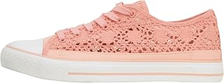 Moderne Damen Sneaker Nina - Bequeme Textil Frühling Sommer Sneaker in Häkeloptik - luftiger Übergröße (EU,)