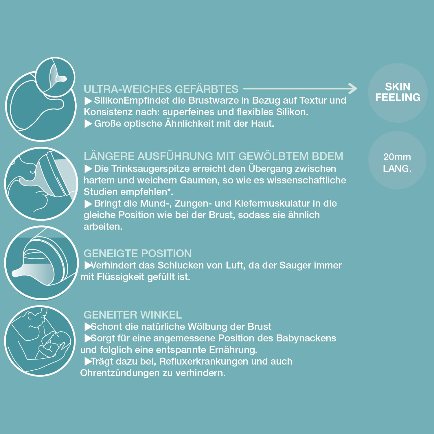 Suavinex, Zero Zero Anti-Kolik Babyflaschen-Set, 4 Baby-Fläschchen: 2 x 180ml mit anpassbarem Nahrungsfluss + 2 x 270ml mit mittlerem Nahrungsfluss, Flaschen 0-6 Monate