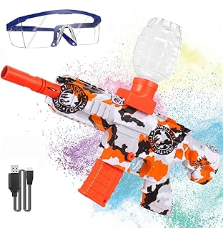 Gel Blaster, Electric Gel Blaster Gun, Gel Blaster Shooting Toy with Goggles, Electric Automatic Gel Ball Blaster Toy Gifts Outdoor Games for Adults, Teens Ages 14+ (Without Water Beads)