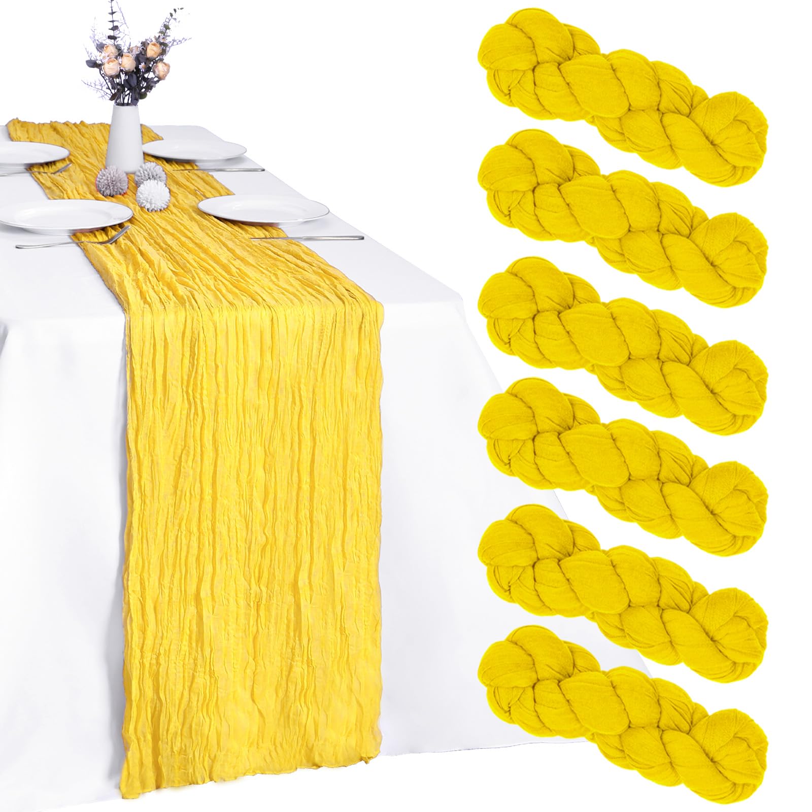 Sage Green Cheesecloth Table Runners - 10 Pack -21