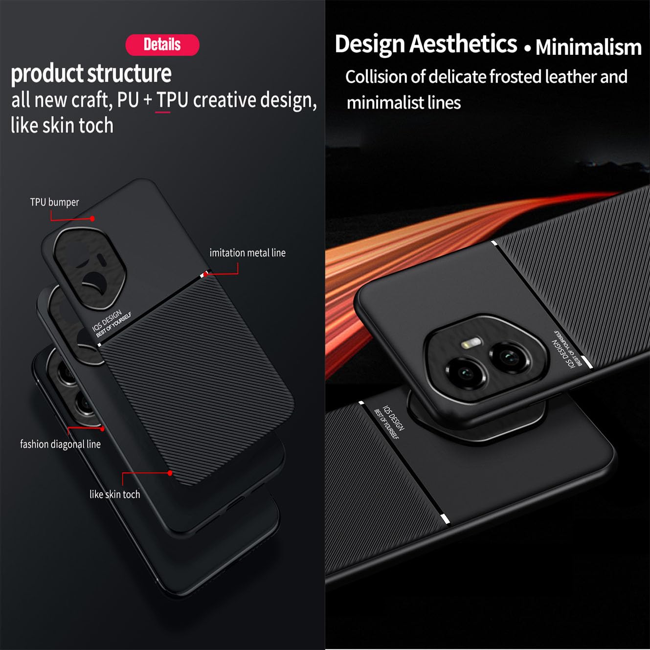 YUECXIN Cover per Honor 400, Ultrasottile Antiurto Anticaduta