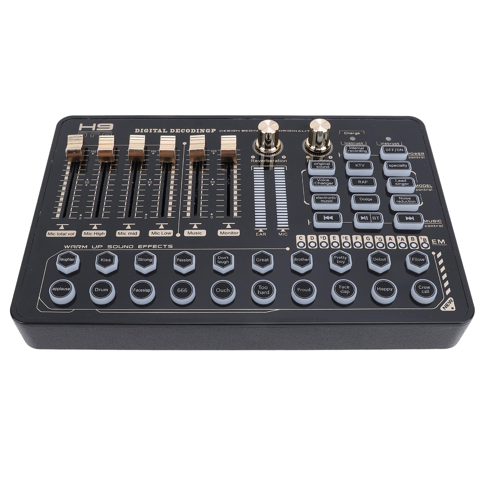 Acouto Supporto Scheda Audio Dal INGRESSI e Uscite Multipli Scheda Mixer Audio Portatile Professionale Multifunzione Console di Missaggio Suono e Gamma Che Consentono la Connessione degli INGRESSI