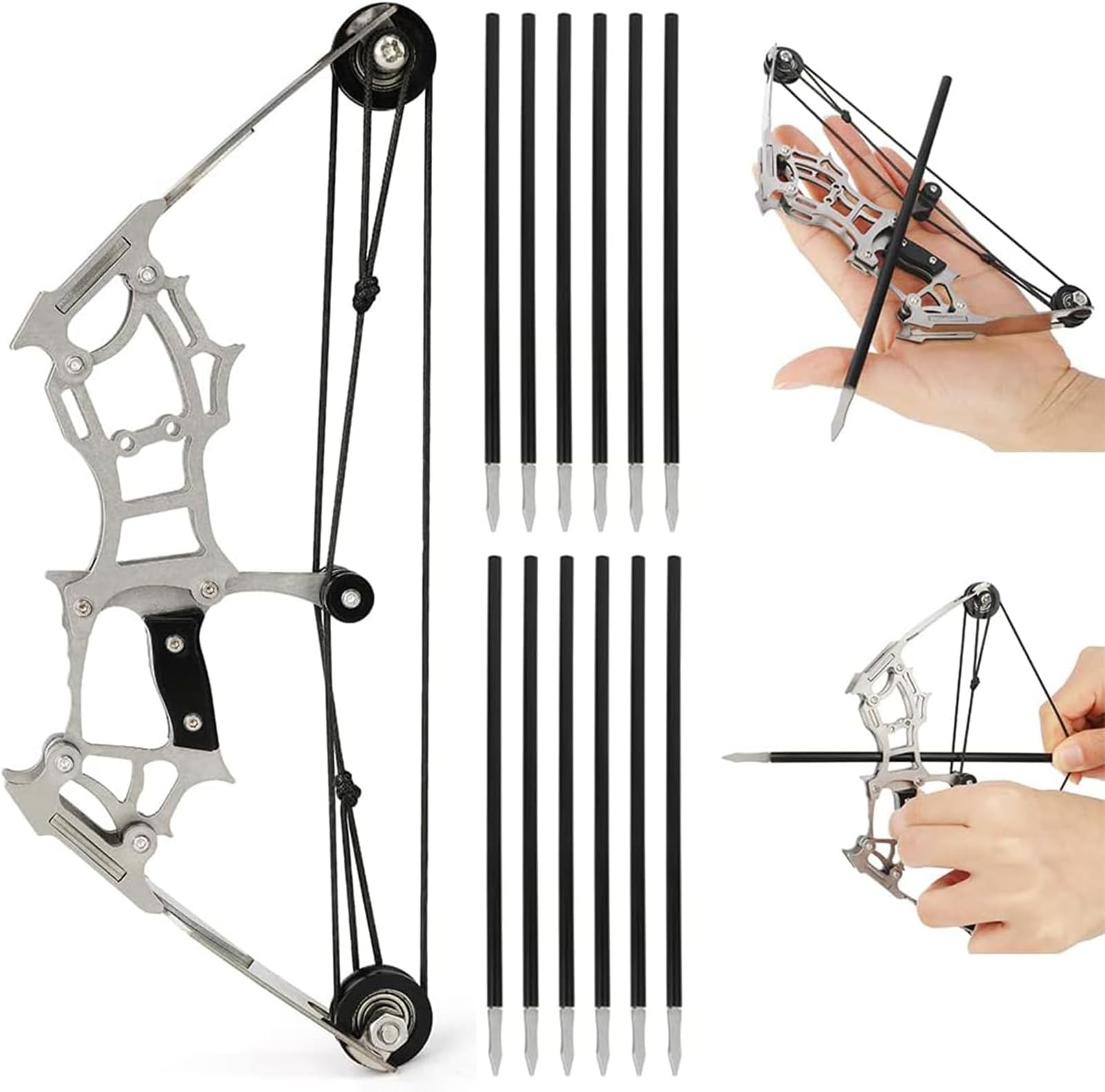 Compound Bow and Arrow Set for Adult Teens Youth for Outdoor Indoor Shooting Target Practice Small Sports Games