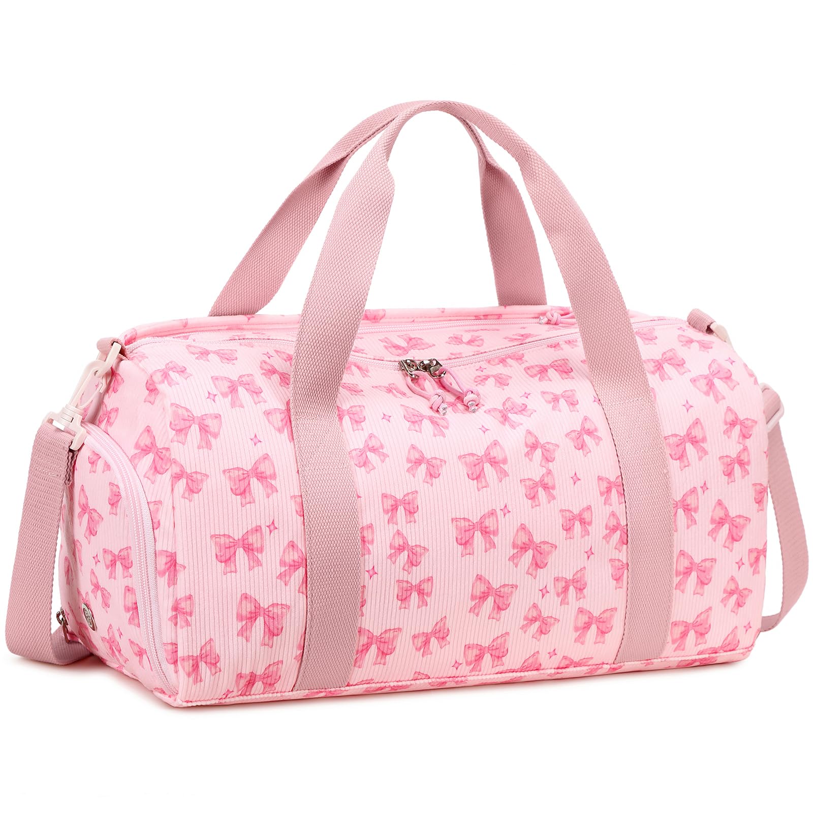 Duffle Bag for Gym Sports Women Girls Workout Travel Bag Weekender with Shoe Compartment…