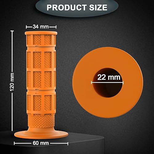 Miniatura 4 de DAYIMADE Agarres universales de manillar de motocicleta de 78 pulgadas, agarre de goma antideslizante para mango de carreras, agarre de mano para