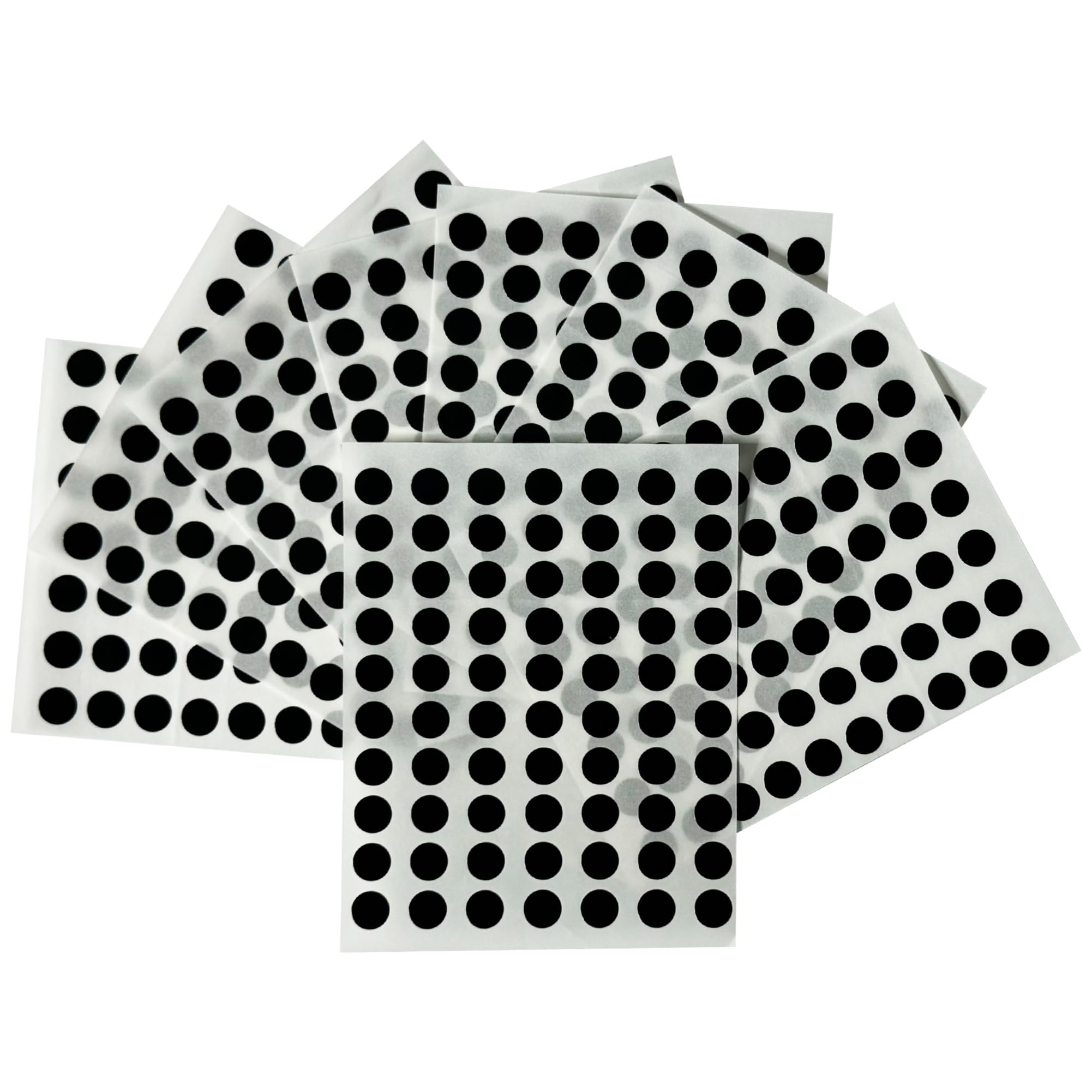 Pack of 5600 Black 8mm Round Dots Labels - Stickers