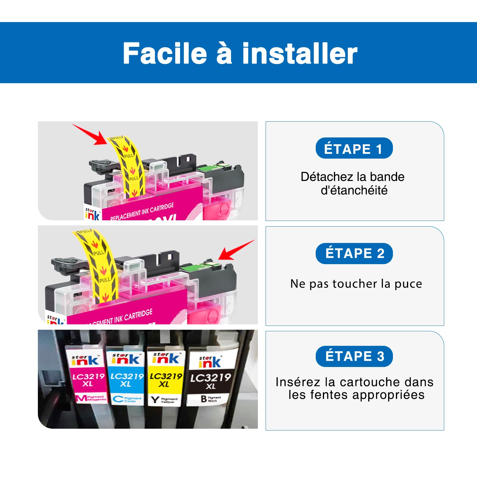 Cartouches D'encre Compatibles Brother LC3217 LC3219 XL - Avec Puce - Neuf En Emballage