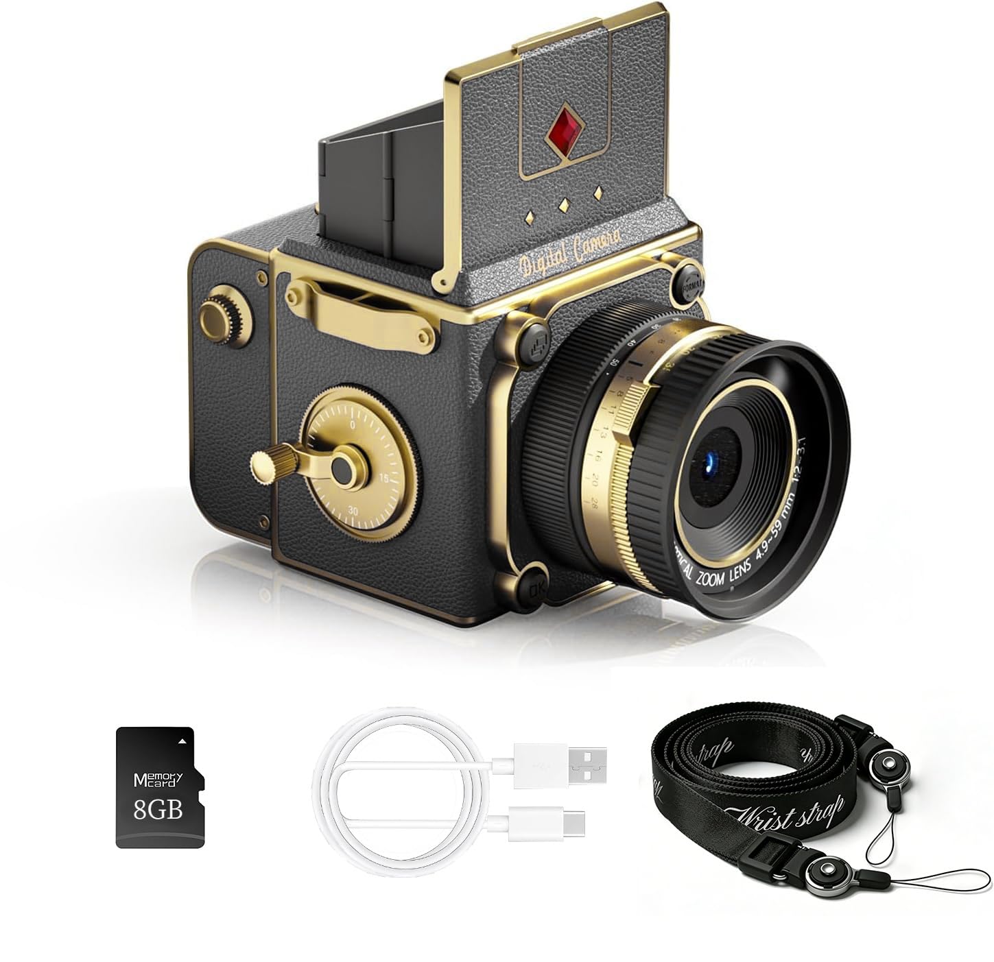 Amazon | レトロカメラ デジカメ 2.7K 56MP 写真・動画機能 デジタル